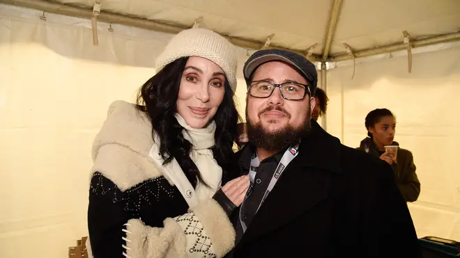Cher with Chaz Bono in 2017